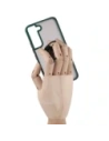 Kup Etui z uchwytem na palec Bizon Case Hybrid Ring do Samsung Galaxy S22 przydymione z ciemnozieloną ramką - BIZ1550 - {ean13} - Sklep Home Screen