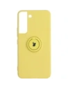Etui Bizon Case Silicone Ring do Samsung Galaxy S22 żółte