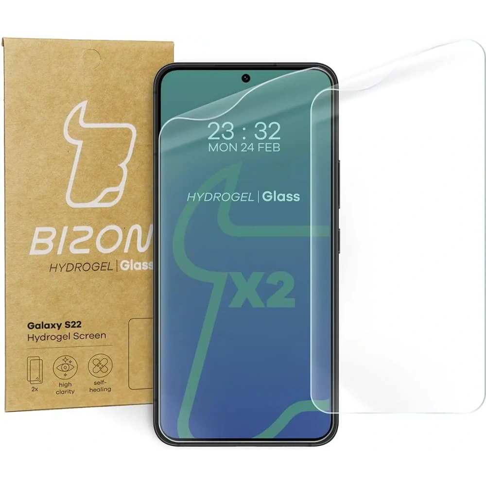 Folia hydrożelowa na ekran Bizon Glass Hydrogel Samsung Galaxy S22 [2 PACK]