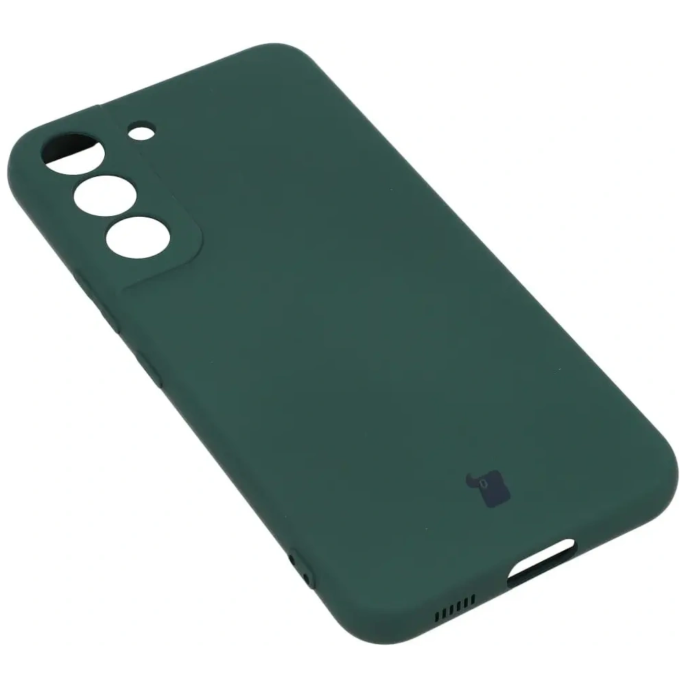 Etui Bizon Case Silicone do Samsung Galaxy S22 ciemnozielone