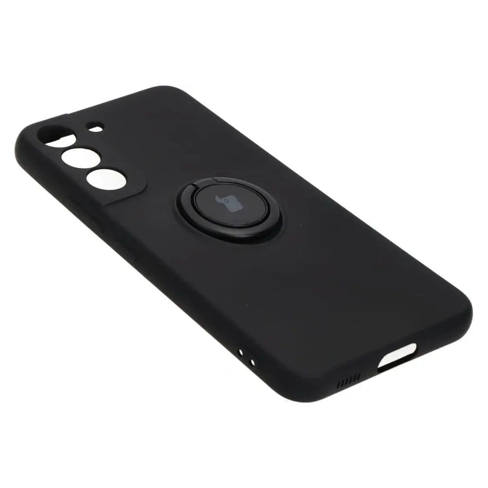 Etui Bizon Case Silicone Ring do Samsung Galaxy S22 czarne