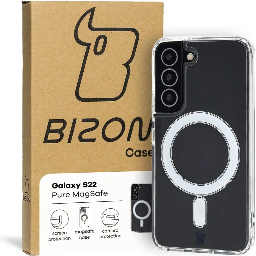 Etui Bizon Case Pure Magnetic do Samsung Galaxy S22 przezroczyste