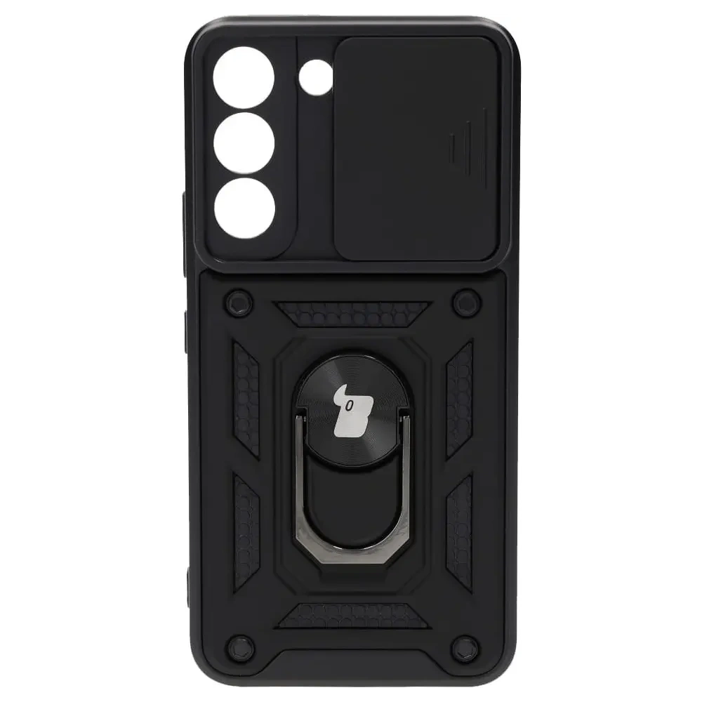Etui Bizon Case CamShield Ring do Samsung Galaxy S22 czarne