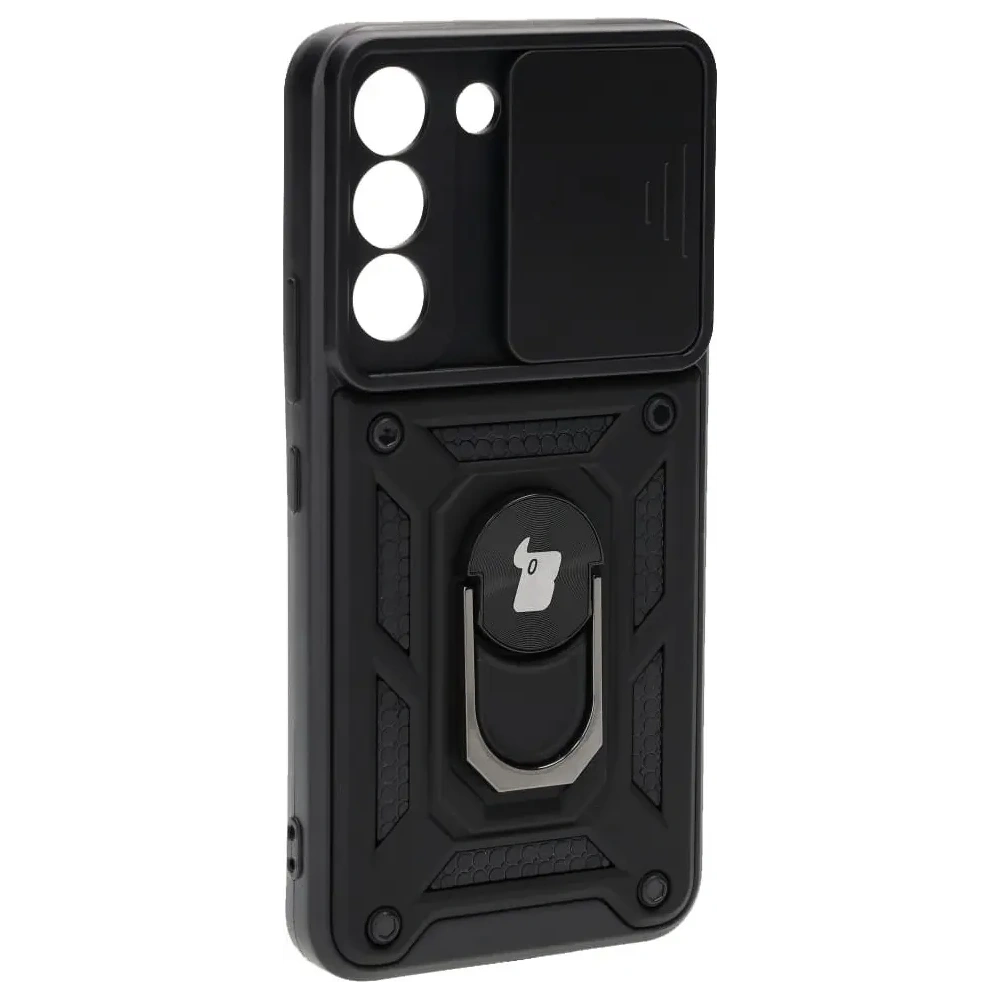 Etui Bizon Case CamShield Ring do Samsung Galaxy S22 czarne