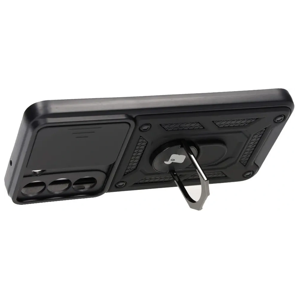 Etui Bizon Case CamShield Ring do Samsung Galaxy S22 czarne