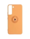 Etui Bizon Case Silicone Ring do Galaxy S22, pomarańczowe