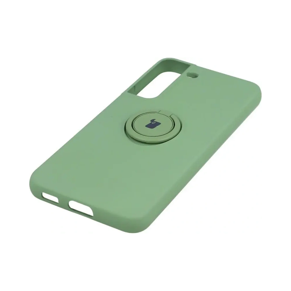 Etui Bizon Case Silicone Ring do Samsung Galaxy S22 jasnozielone