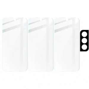 Kup Bizon Glass Clear sticlă securizată - 3 buc. + sticlă lentilă Samsung Galaxy S22 - BIZ1571 - {ean13} - Sklep Home Screen