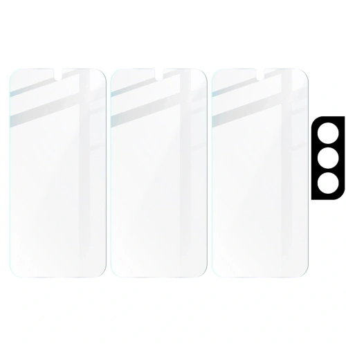Buy Bizon Glass Clear tempered glass - 3 pcs. + lens glass Samsung Galaxy S22 - BIZ1571 - {ean13} - Home Screen Store Europe