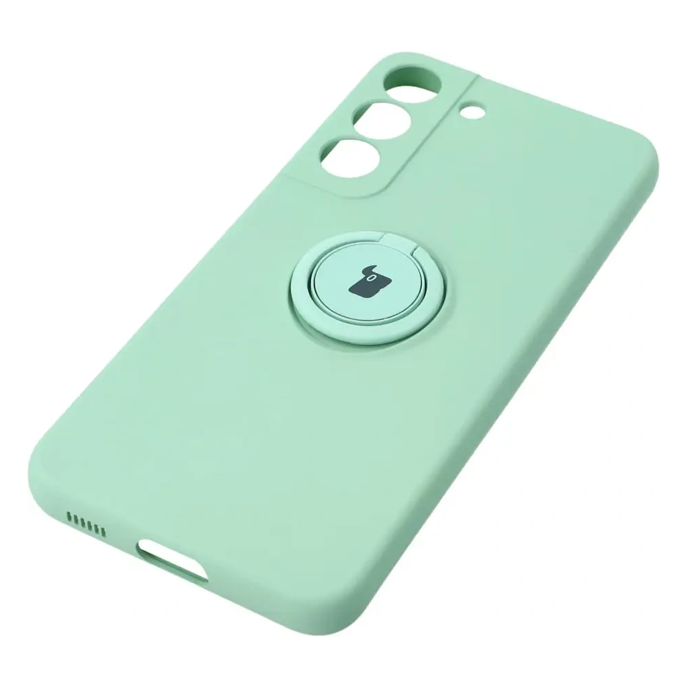 Etui Bizon Case Silicone Ring do Samsung Galaxy S22 turkusowe