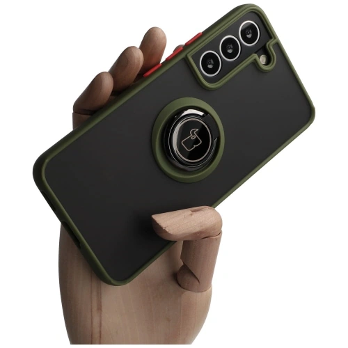 Buy Bizon Case Hybrid Ring Samsung Galaxy S22 smoky with a green frame - BIZ7761 - {ean13} - Home Screen Store Europe