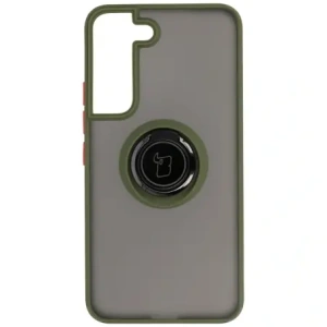 Kup Bizon Case Hybrid Ring Samsung Galaxy S22 fumuriu cu un cadru verde - BIZ7761 - {ean13} - Sklep Home Screen