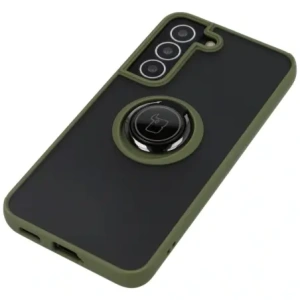 Kup Bizon Case Hybrid Ring Samsung Galaxy S22 fumuriu cu un cadru verde - BIZ7761 - {ean13} - Sklep Home Screen