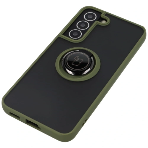 Buy Bizon Case Hybrid Ring Samsung Galaxy S22 smoky with a green frame - BIZ7761 - {ean13} - Home Screen Store Europe