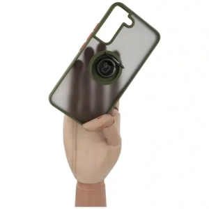 Kup Bizon Case Hybrid Ring Samsung Galaxy S22 fumuriu cu un cadru verde - BIZ7761 - {ean13} - Sklep Home Screen
