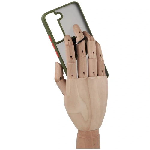 Kup Bizon Case Hybrid Ring Samsung Galaxy S22 fumuriu cu un cadru verde - BIZ7761 - {ean13} - Sklep Home Screen