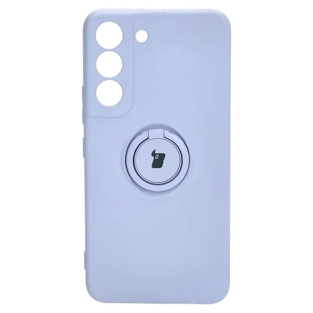 Etui Bizon Case Silicone Ring do Samsung Galaxy S22 fioletowe