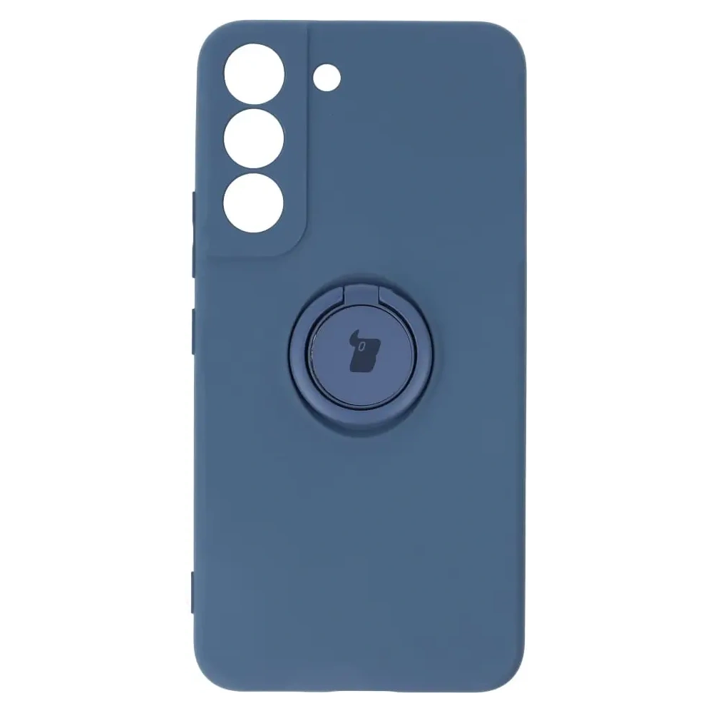 Etui Bizon Case Silicone Ring do Samsung Galaxy S22 granatowe