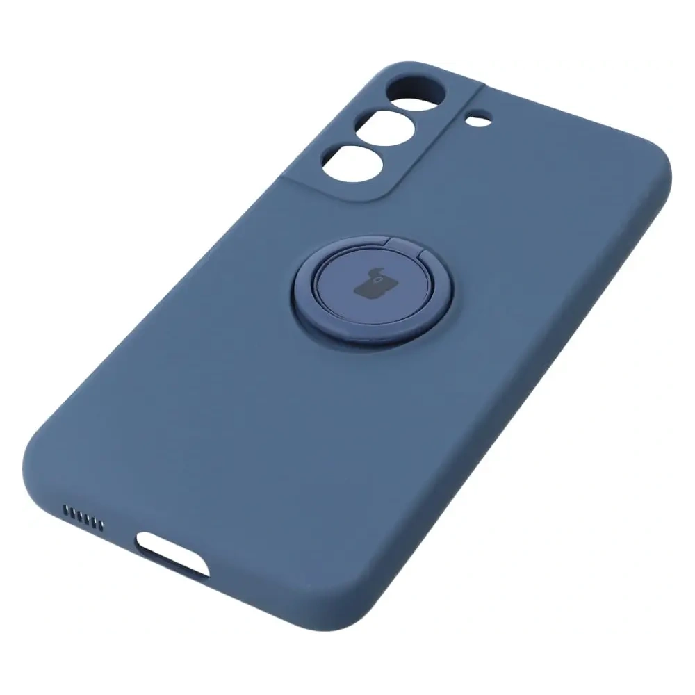 Etui Bizon Case Silicone Ring do Samsung Galaxy S22 granatowe