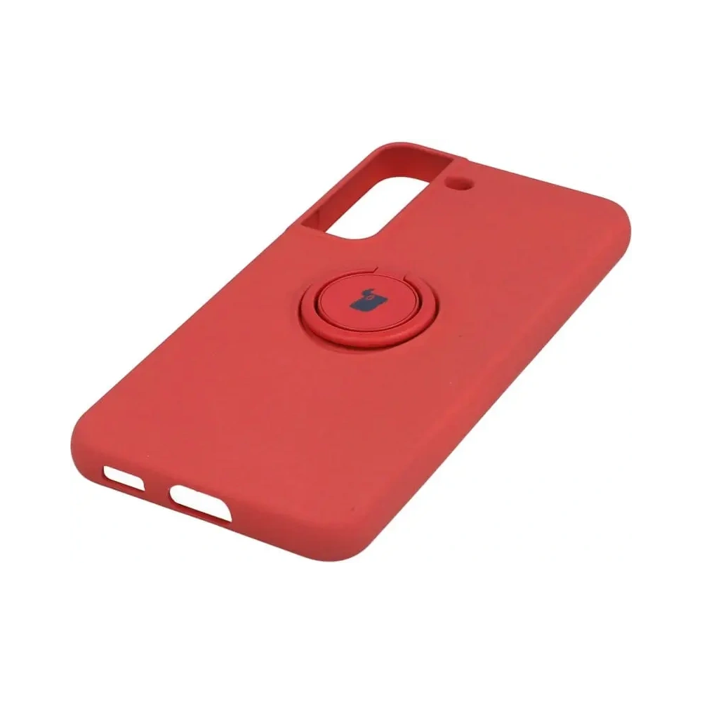 Etui Bizon Case Silicone Ring do Samsung Galaxy S22 ciemny róż