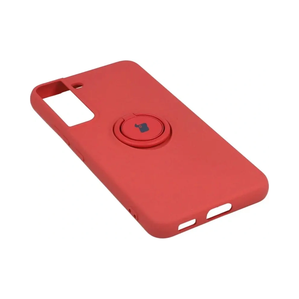 Etui Bizon Case Silicone Ring do Samsung Galaxy S22 ciemny róż