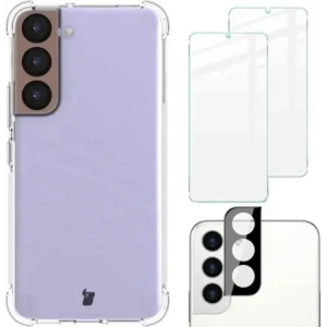 Buy Bizon Case Clear Pack case + 2x screen glass + lens glass Samsung Galaxy S22 clear - BIZ1579 - {ean13} - Home Screen Store Europe