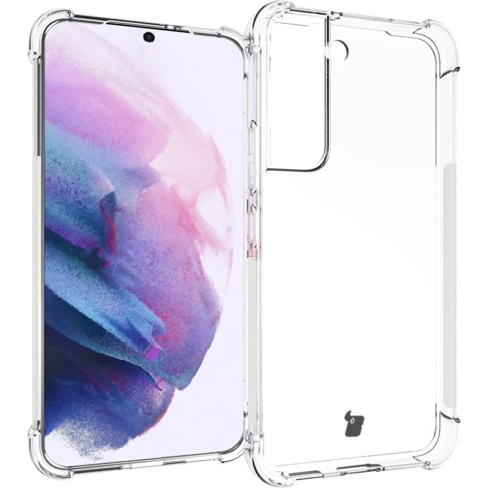 Etui + 2x szkło na ekran + obiektyw Bizon Case Clear Pack do Samsung Galaxy S22 przezroczyste