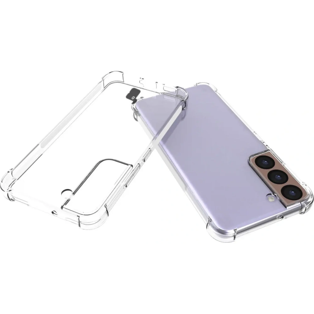 Etui + 2x szkło na ekran + obiektyw Bizon Case Clear Pack do Samsung Galaxy S22 przezroczyste
