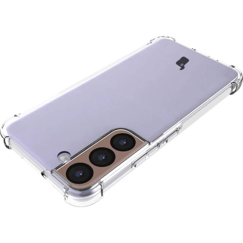 Etui + 2x szkło na ekran + obiektyw Bizon Case Clear Pack do Samsung Galaxy S22 przezroczyste