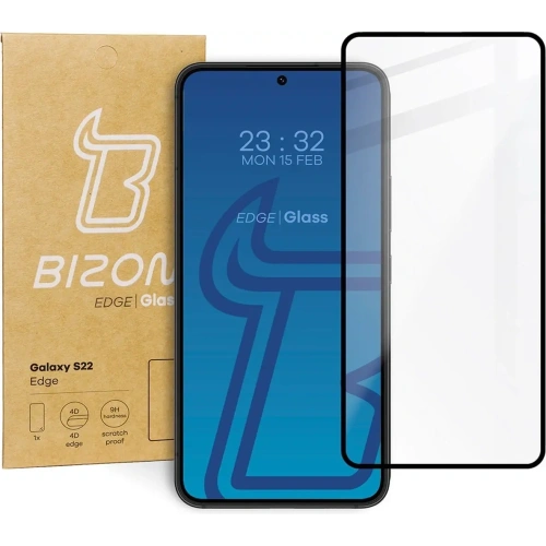 Kup Szkło hartowane Bizon Glass Edge do Galaxy S22, czarne - BIZ7770 - {ean13} - Sklep Home Screen