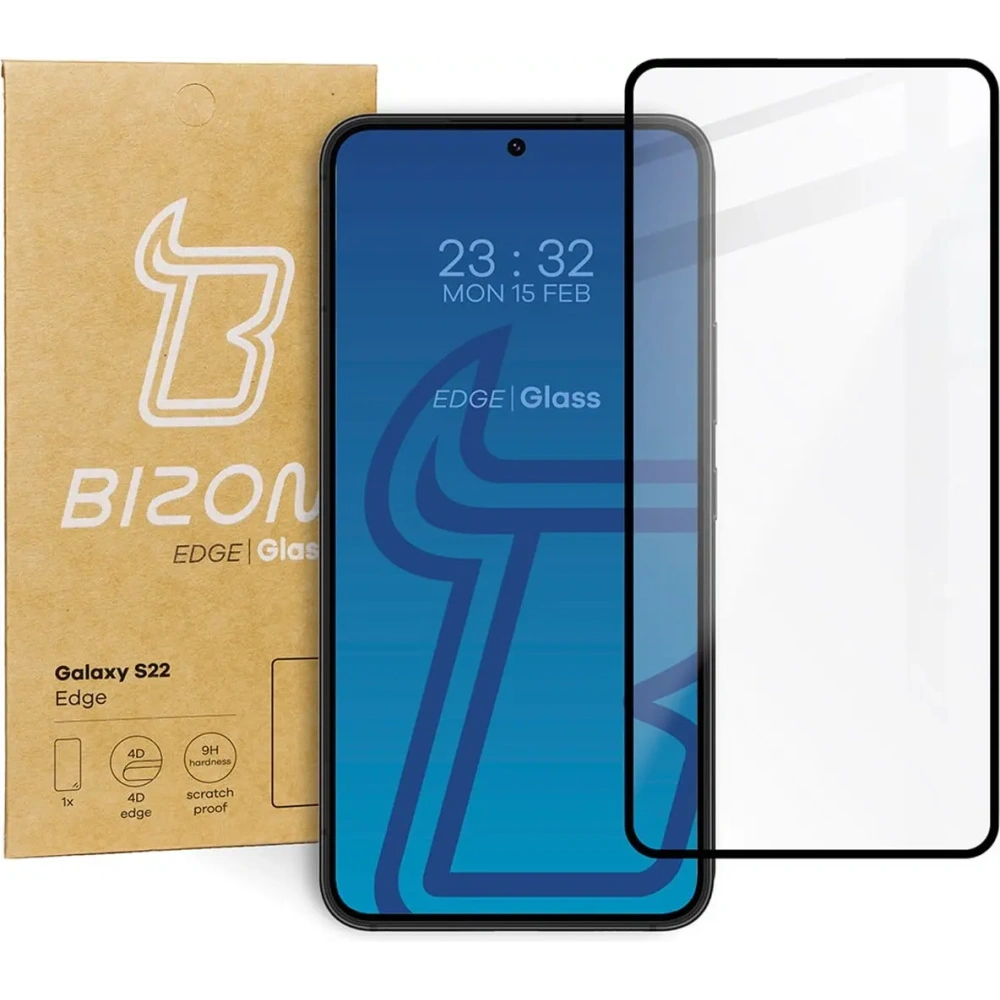 Szkło hartowane Bizon Glass Edge do Samsung Galaxy S22 czarne