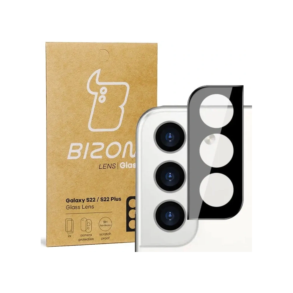 Szkło na aparat Bizon Glass Lens do Samsung Galaxy S22 / S22 Plus [2 PACK]