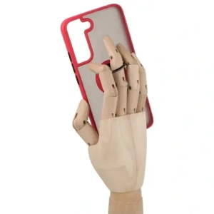 Bizon Case Hybrid Ring Samsung Galaxy S22 Plus smoky with a red frame