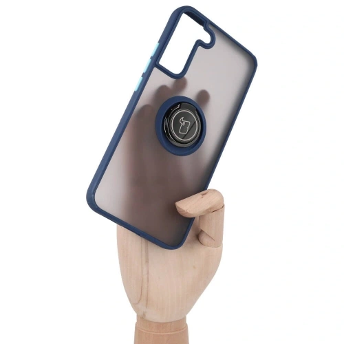Buy Bizon Case Hybrid Ring Samsung Galaxy S22 Plus smoky with a navy blue frame - BIZ7776 - {ean13} - Home Screen Store Europe