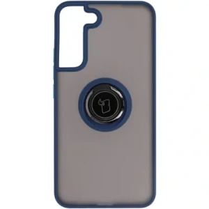 Bizon Case Hybrid Ring Samsung Galaxy S22 Plus smoky with a navy blue frame