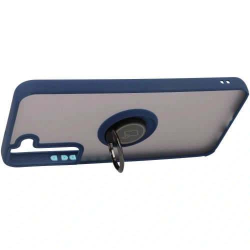 Buy Bizon Case Hybrid Ring Samsung Galaxy S22 Plus smoky with a navy blue frame - BIZ7776 - {ean13} - Home Screen Store Europe