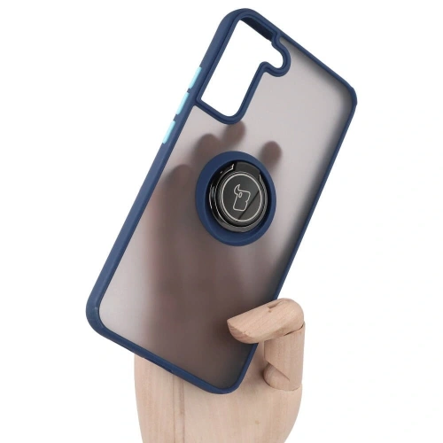 Buy Bizon Case Hybrid Ring Samsung Galaxy S22 Plus smoky with a navy blue frame - BIZ7776 - {ean13} - Home Screen Store Europe
