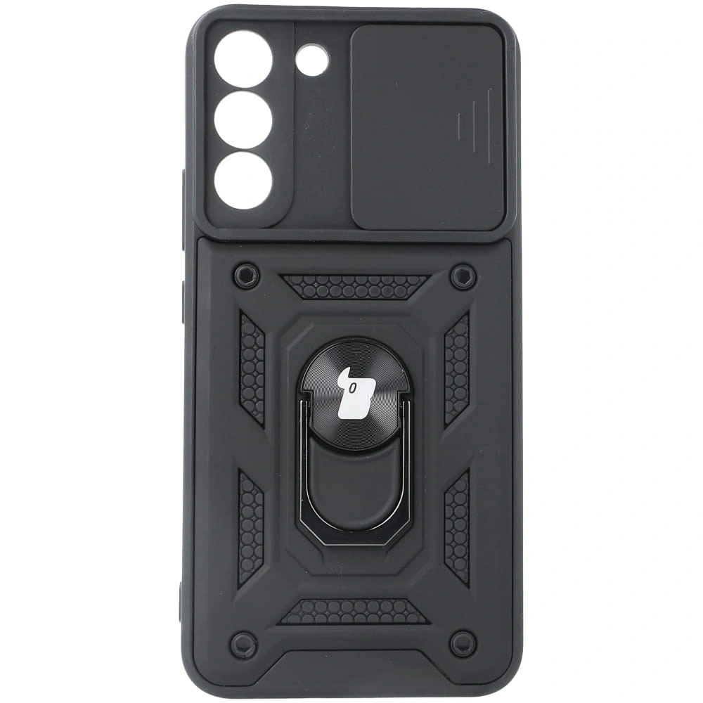 Etui Bizon Case CamShield Ring do Samsung Galaxy S22 Plus czarne