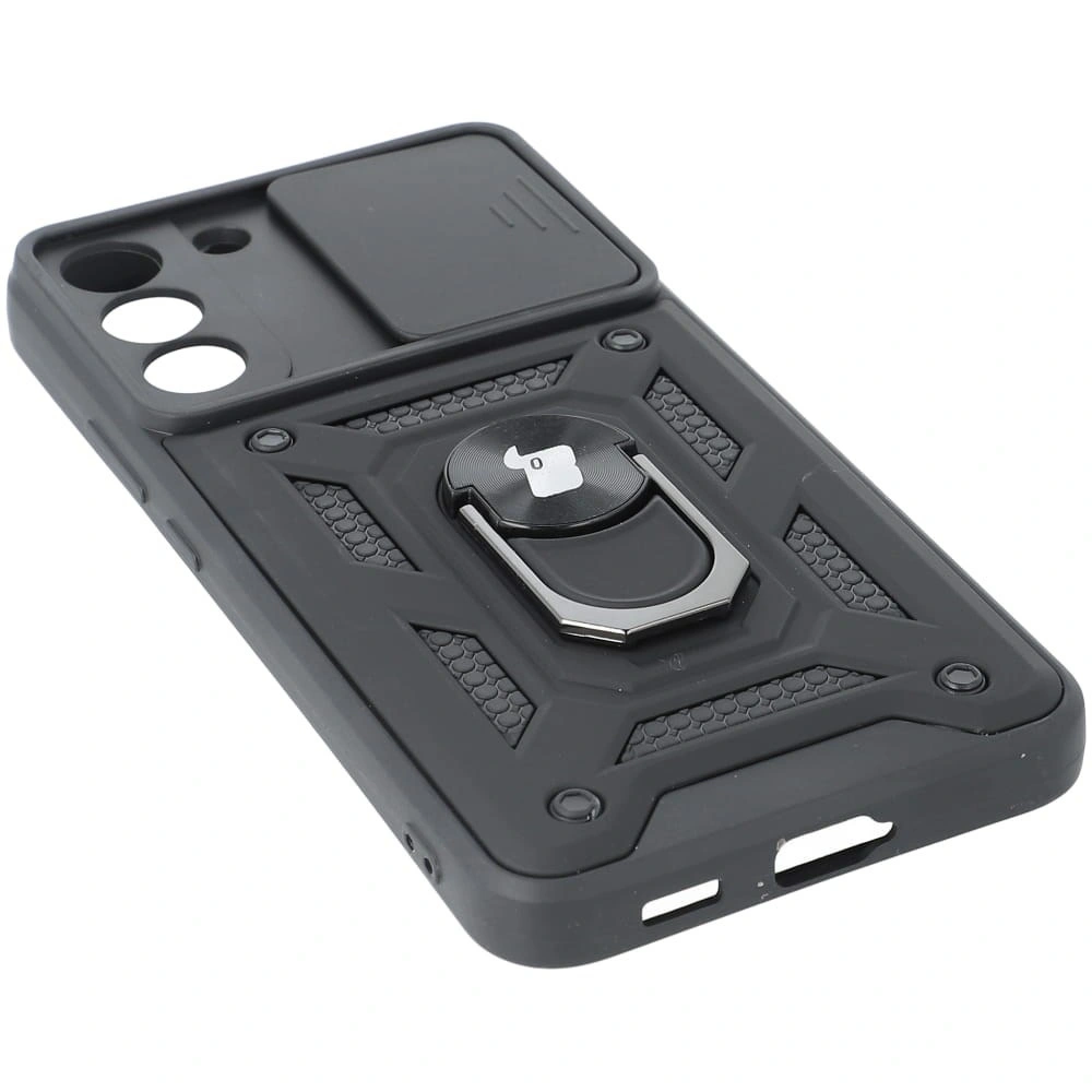 Etui Bizon Case CamShield Ring do Samsung Galaxy S22 Plus czarne