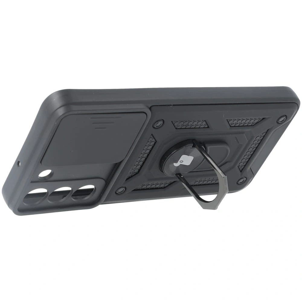 Etui Bizon Case CamShield Ring do Samsung Galaxy S22 Plus czarne