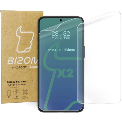 Kup Bizon Glass Hydrogel Samsung Galaxy S22 Plus [2 CSOMAG] - BIZ1595 - {ean13} - Sklep Home Screen