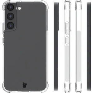Etui + 2x szkło na ekran + obiektyw Bizon Case Clear Pack do Samsung Galaxy S22 Plus przezroczyste