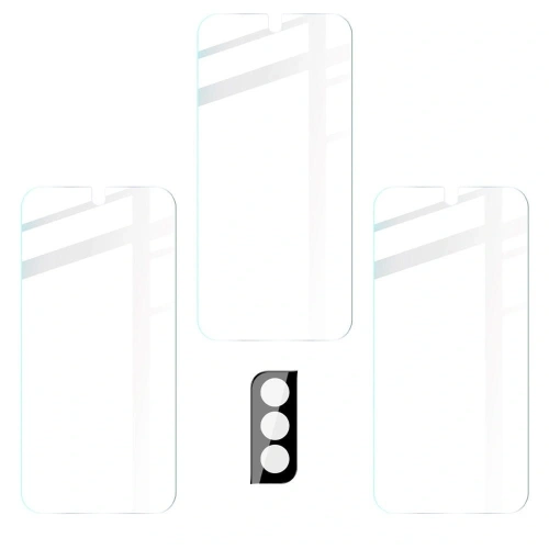 Kup Bizon Glas Klarglas gehärtetes Glas - 3 Stück. + Objektivglas Samsung Galaxy S22 Plus - BIZ1597 - {ean13} - Sklep Home Screen