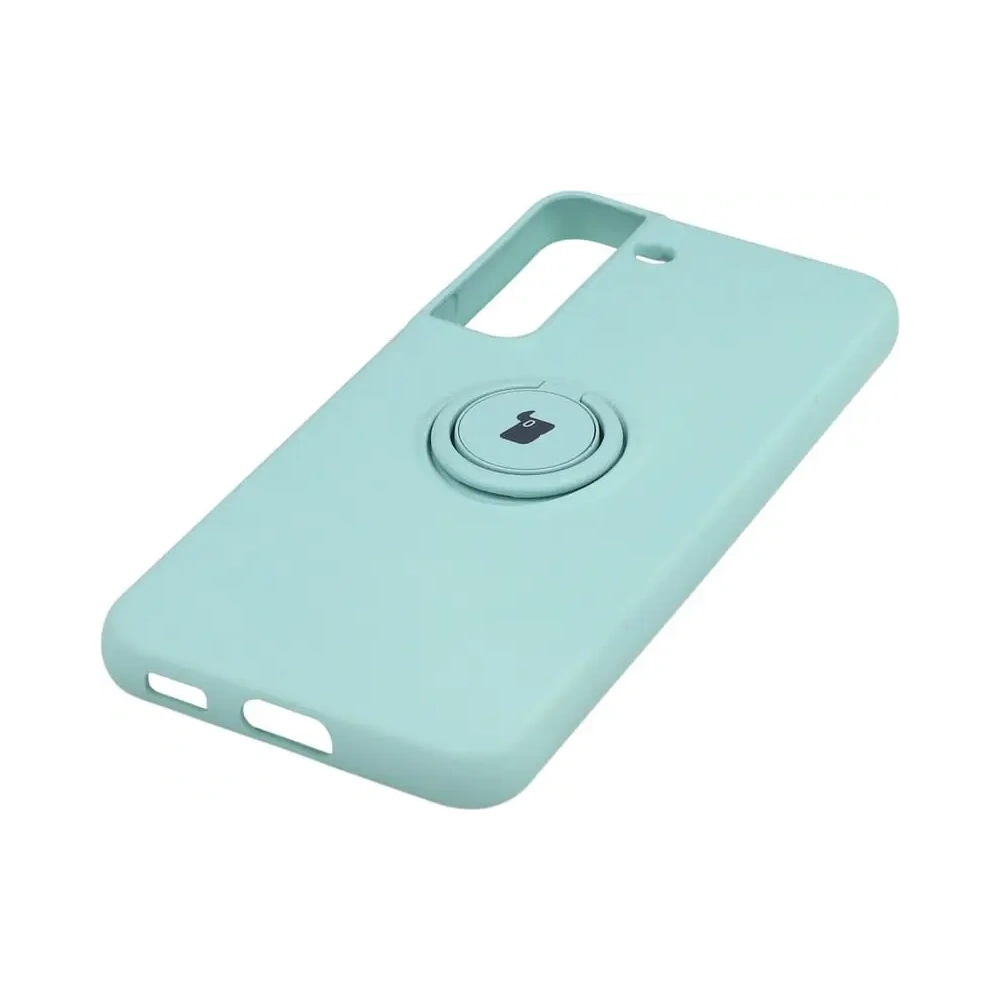 Etui Bizon Case Silicone Ring do Samsung Galaxy S22 Plus turkusowe