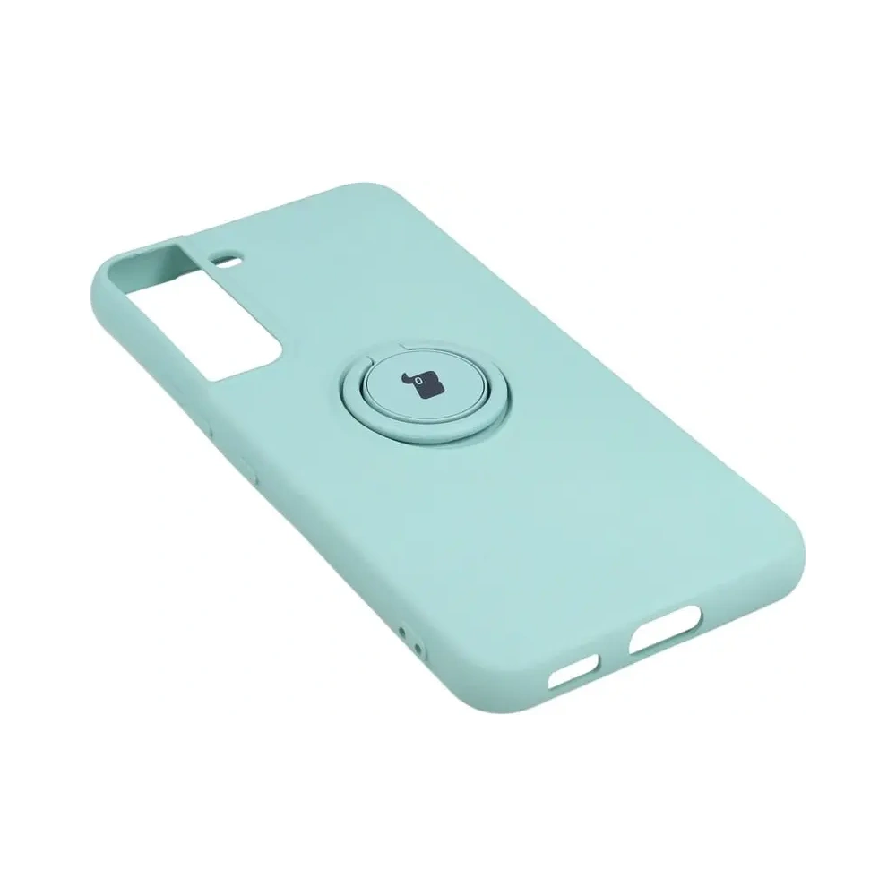 Etui Bizon Case Silicone Ring do Samsung Galaxy S22 Plus turkusowe