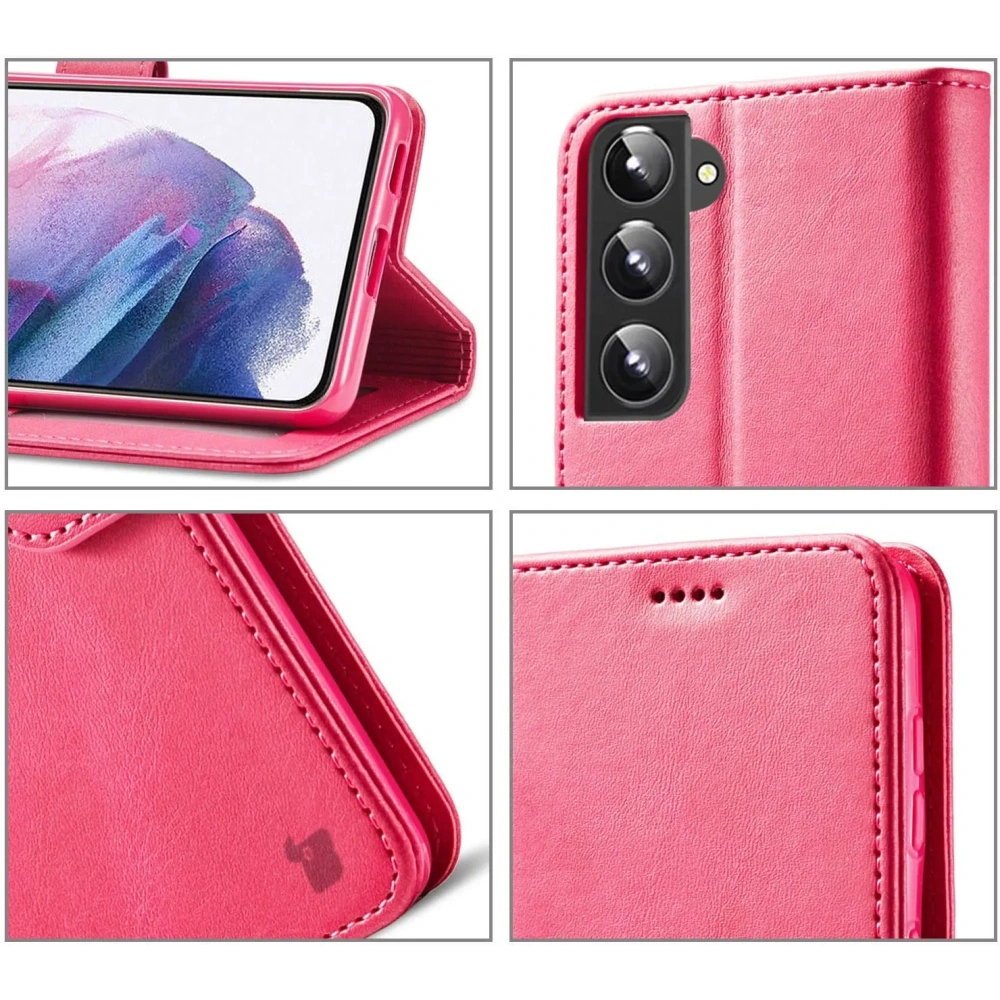 Etui Bizon Case Wallet Samsung Galaxy S22 Plus różowe