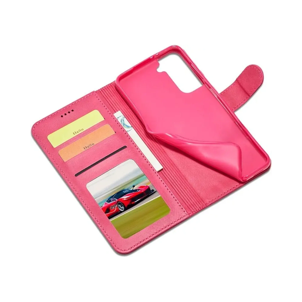 Etui Bizon Case Wallet Samsung Galaxy S22 Plus różowe