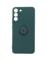 Etui Bizon Case Silicone Ring do Galaxy S22 Plus, ciemnozielone
