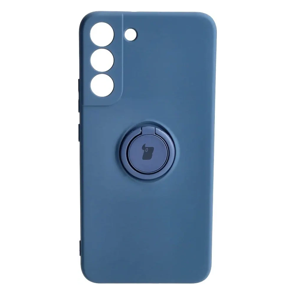 Etui Bizon Case Silicone Ring do Samsung Galaxy S22 Plus granatowe