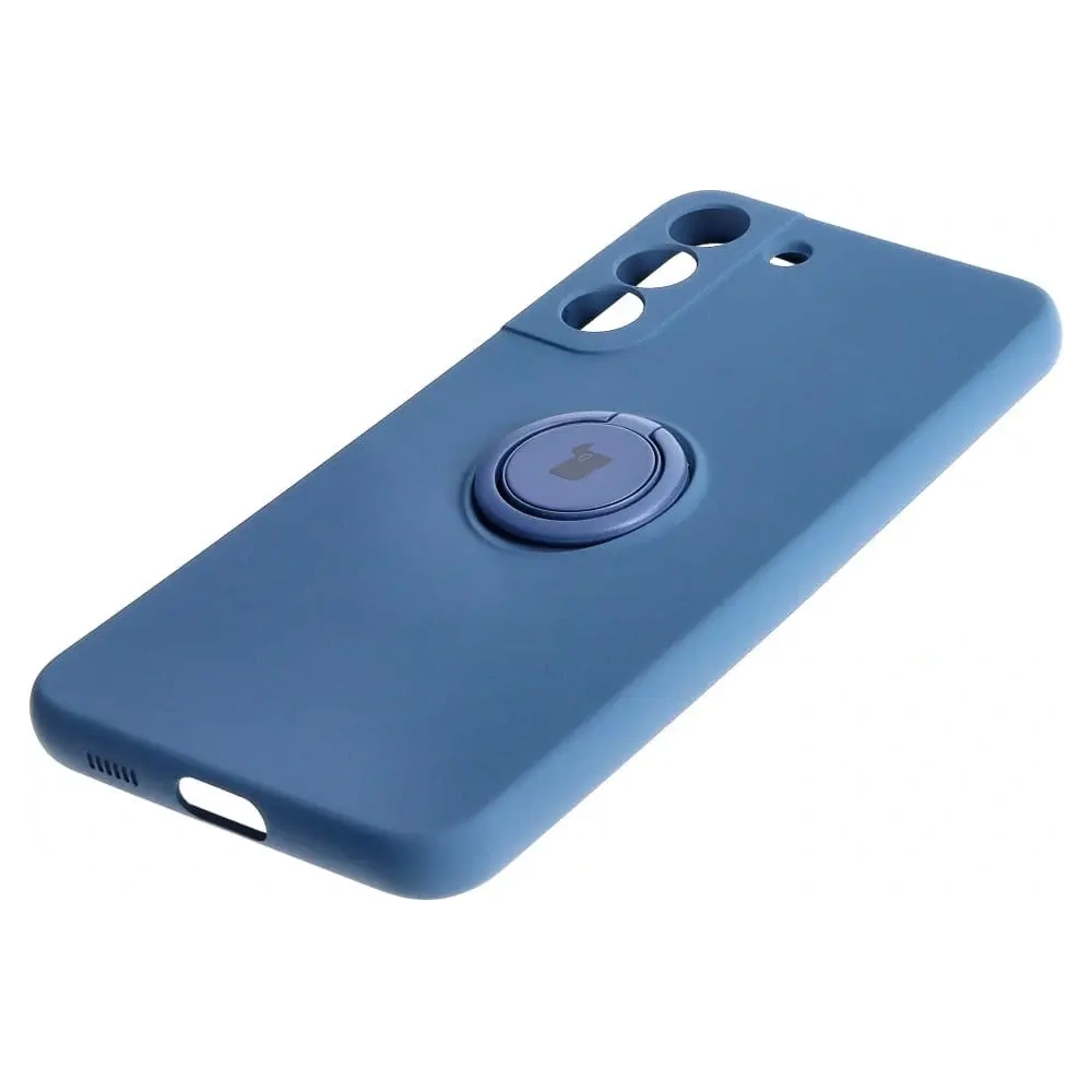 Etui Bizon Case Silicone Ring do Samsung Galaxy S22 Plus granatowe
